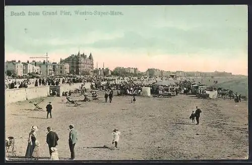 AK Weston-Super-Mare, Beach from Grand Pier