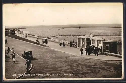 AK Burnham-on-Sea, New Promenade and Marine Lake