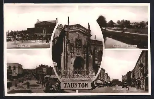 AK Taunton, The Parade and North Street, South Porch of St. Mary`s Church