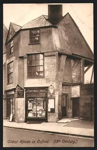 AK Oxford, oldest house, 13th century