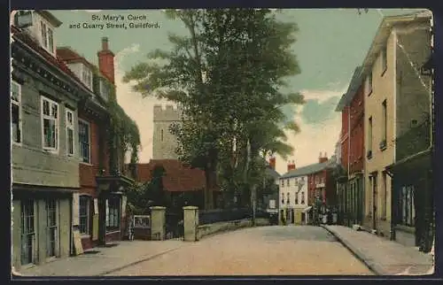 AK Guildford, St. Mary`s Church and Quarry Street