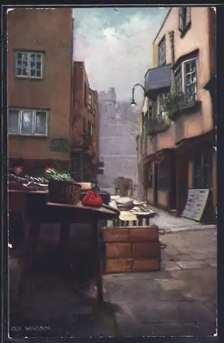 AK Windsor, Ortspartie an einem Verkaufsstand