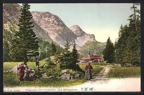AK Lenk im Simmenthal, Iffigenalp mit dem Mittagshorn