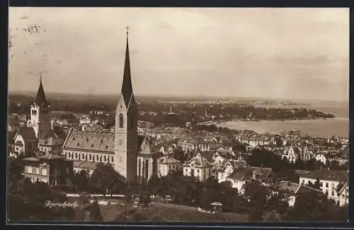 AK Rorschach, Teilansicht mit der Kirche