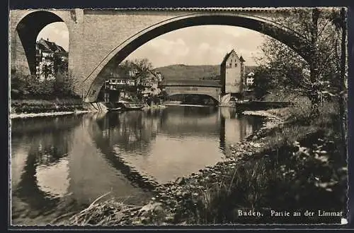 AK Baden, Partie an der Limmat