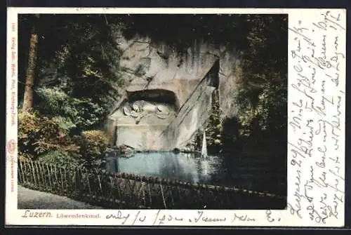 AK Luzern, Löwendenkmal