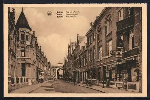 AK Ypres, Rue de Menin
