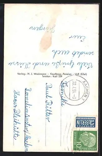 AK Urft /Eifel, Blick in die Ortschaft