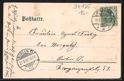 AK Bad Lippspringe, Pension Chr. Schulte, Trinkhalle, Lippe-Quelle