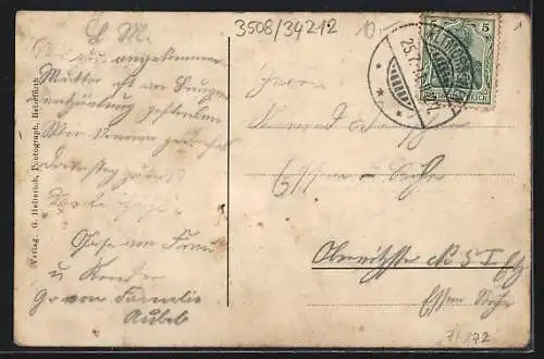 AK Wichte /Melsungen, Gasthaus-Handlung A. Fink, Forsthaus, Gesamtansicht mit Feldern u. Bergpanorama