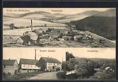 AK Westerberg, Kaufels Gasthof, Fischteiche