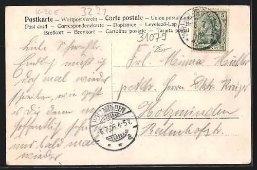 AK Wrisbergholzen, Leonhard`s Gasthaus in drei Kronen und das Schloss