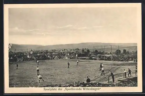 AK Wilferdingen, Sportplatz-Einweihung der Sportfreunde Wilferdingen 1930, Fussballspiel