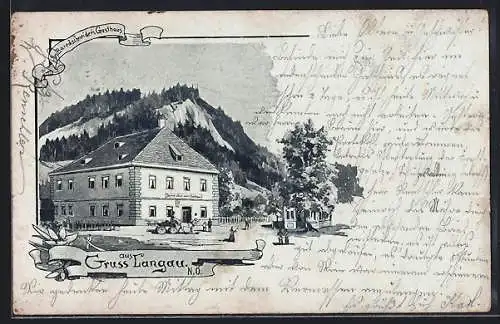AK Langau /N. Ö., Baredschneiders Gasthaus