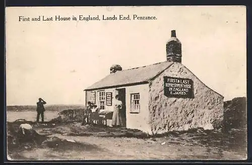AK Penzance, First and Last House in England, E. James