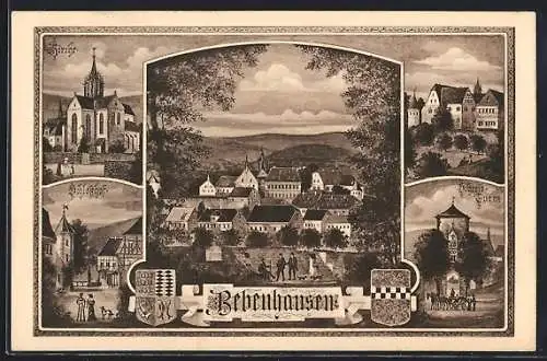 AK Tübingen, Kirche, Schlosshof, Schreib-Turm