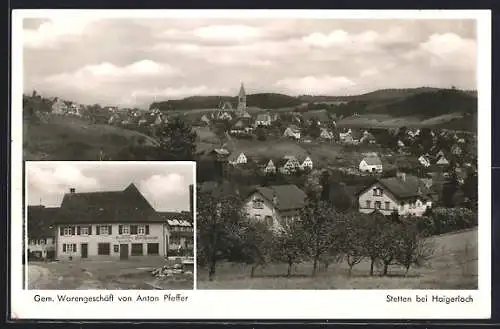 AK Stetten bei Haigerloch, Gem. Warengeschäft von Anton Pfeffer, Totalansicht