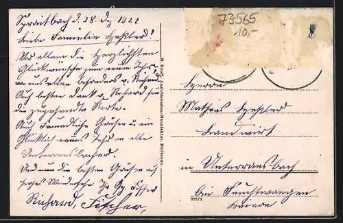 AK Spraitbach, Rathaus, Ortsansicht