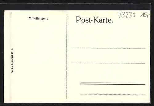 AK Kirchheim u. Teck, 50 jähriges Bestehen Höhere Handelsschule 1862-1912