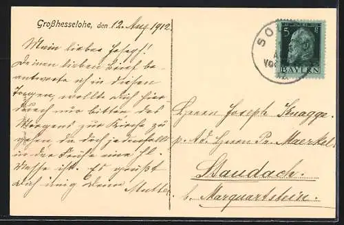AK München-Solln, Villa Medicus mit Garten, Bertelestrasse 77