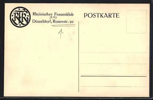 AK Düsseldorf, Rheinischer Frauenklub, Rosenstrasse 20