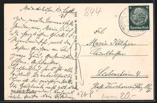 Künstler-AK sign. Hans Pernat: Münchshofen, Bad, Ortsansicht aus der Vogelschau