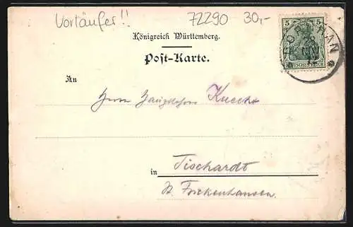 AK Betzweiler, Gasthaus z. Hirsch, Ortsansicht