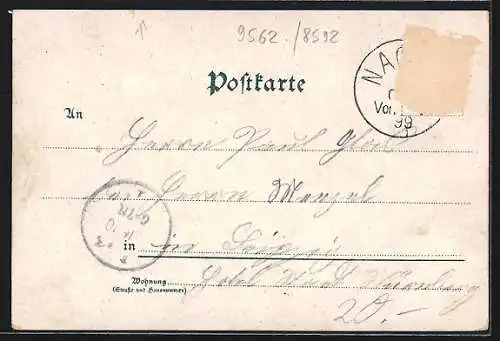 Lithographie Wunsiedel, Aufgang zur Luisenburg, Jean Paulsplatz, Katharinenberg