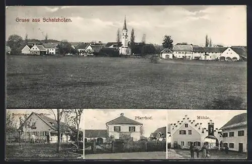 AK Schatzhofen, Handlung v. Bonholzer, Pfarrhof, Mühle