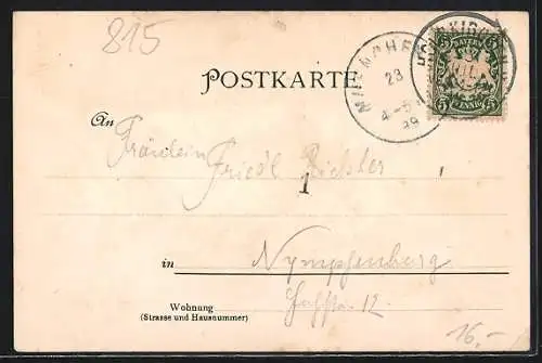 Lithographie Holzkirchen / Obb., Bahnhof, Kirche, Panoramanansicht