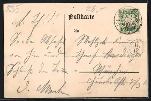 Lithographie Plattling, Turnhalle, Bahnhof, Oberer Stadtplatz