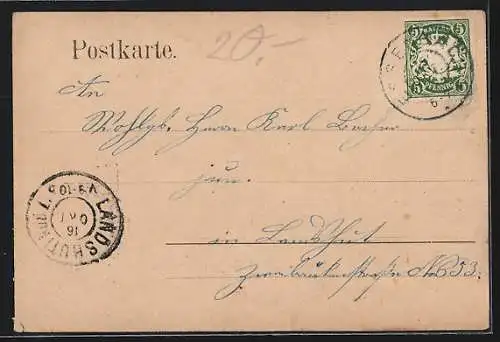 AK Essenbach, Spezerei-Handlung v. Th. Stark, Strassenpartien