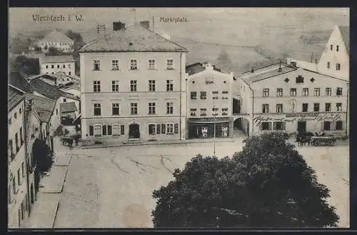 AK Viechtach i. W., Gasthaus am Marktplatz