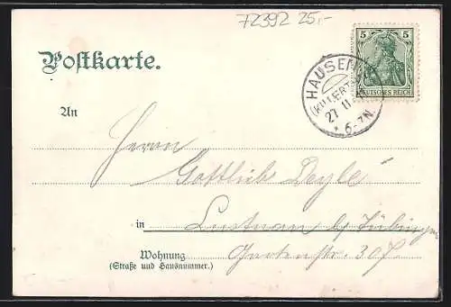 AK Starzeln, Hauptstrasse mit Handlung Karl Klingel