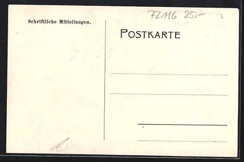 AK Talheim / Mössingen, Handlung von J. Haas, Kirche, Pfarrhaus, Hauptstrasse