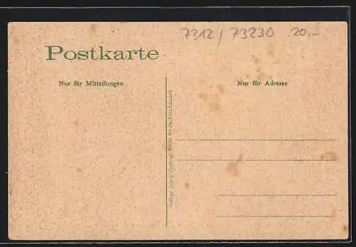 AK Hohenstaufen, Festhalle zum Teckgau-Sängerfest, vier Vereinsmitglieder