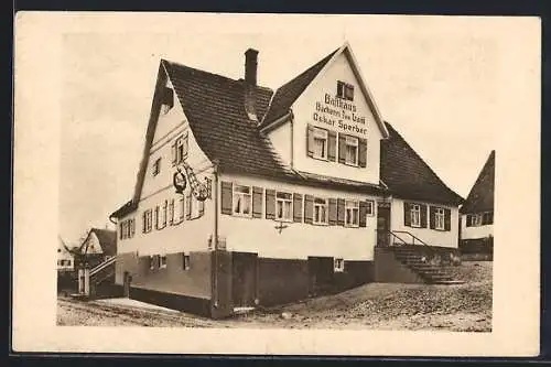 AK Hochdorf a. Fils, Gasthaus und Bäckerei zum Lamm v. Oskar Sperber