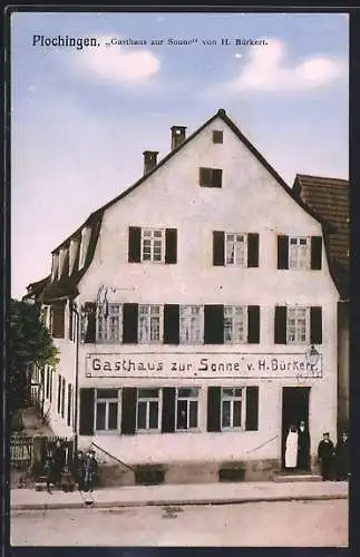 AK Plochingen, Gasthaus zur Sonne von H. Bürkert