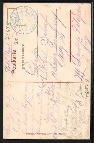 AK Unterschlechtbach, Gasthof zum Stern v. G. Bässler, Bahnhof, Schulhaus, Gesamtansicht