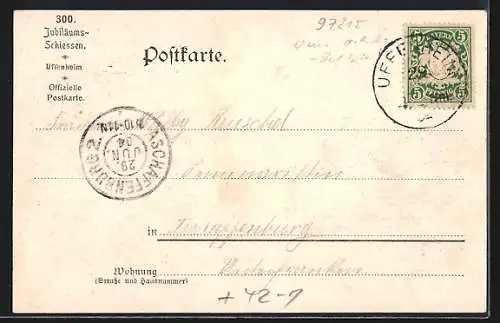 AK Uffenheim, 300. Jubiläumsschiessen Juni 1904, Wappen, Schützenfest, Ortsansichten