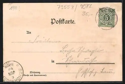 Lithographie Alfdorf, Schloss-Brauerei, Gasthof zur Rose, Schloss, Kirche