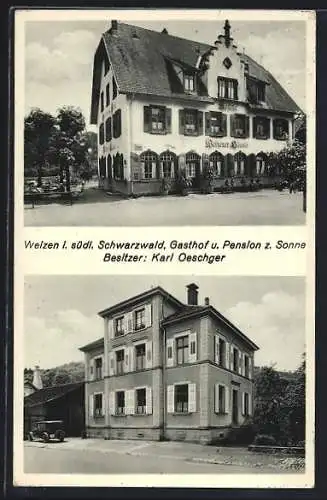 AK Weizen /Schwarzwald, Gasthof und Pension zur Sonne