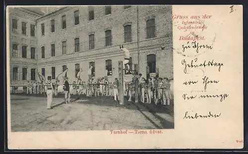 AK Budapest, Infanterie-Cadettenschule, Turnhof