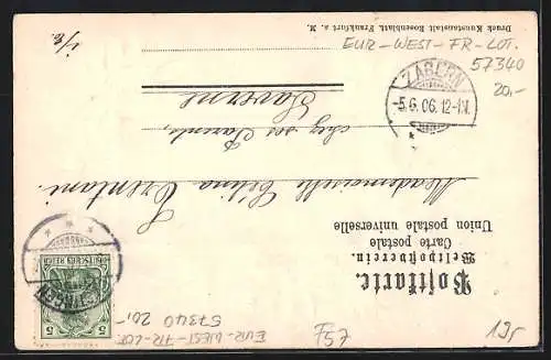 Lithographie Mörchingen /Lothr., Marktplatz mit Rathaus