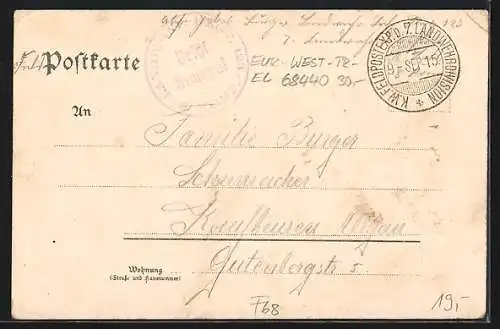 Lithographie Eschenzweiler, Gastwirtschaft v. Benedikt Hetzlen, Gemeindeplatz
