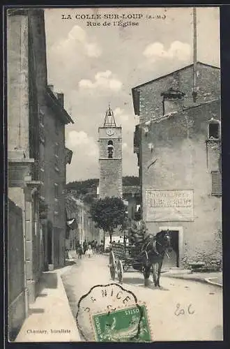AK La Colle-Sur-Loup, Rue de l`Église