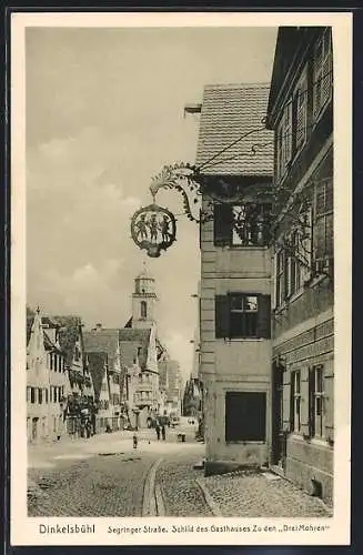 AK Dinkelsbühl, Segringer Strasse mit Gasthaus