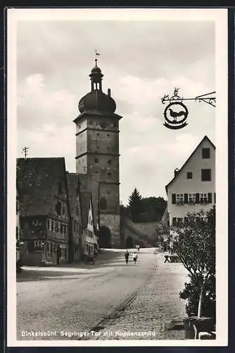 AK Dinkelsbühl, Segringer Tor mit Koppenschild