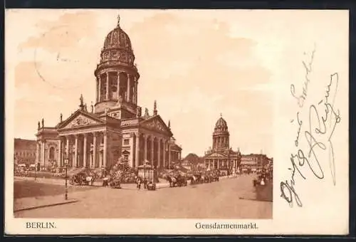 AK Berlin, Blick auf den Gendarmenmarkt