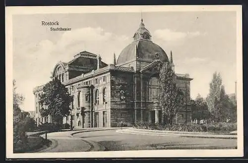 AK Rostock, Blick auf das Stadttheater